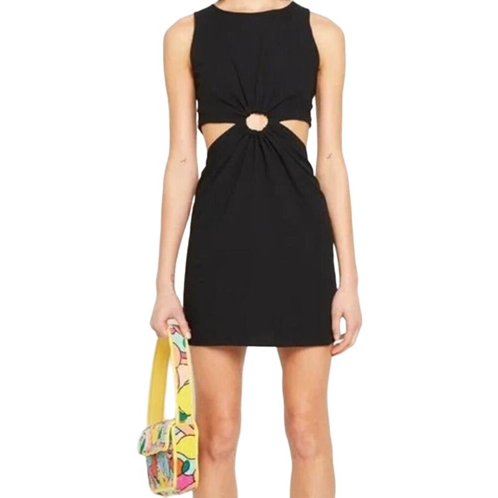 Kourt Vivi Tank Dress Cut Out Sleeveless Mini Night Out Cocktail Party Black M